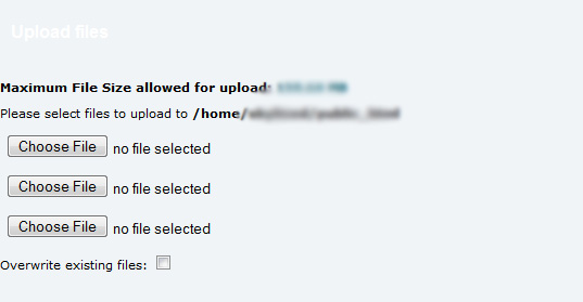 upload page